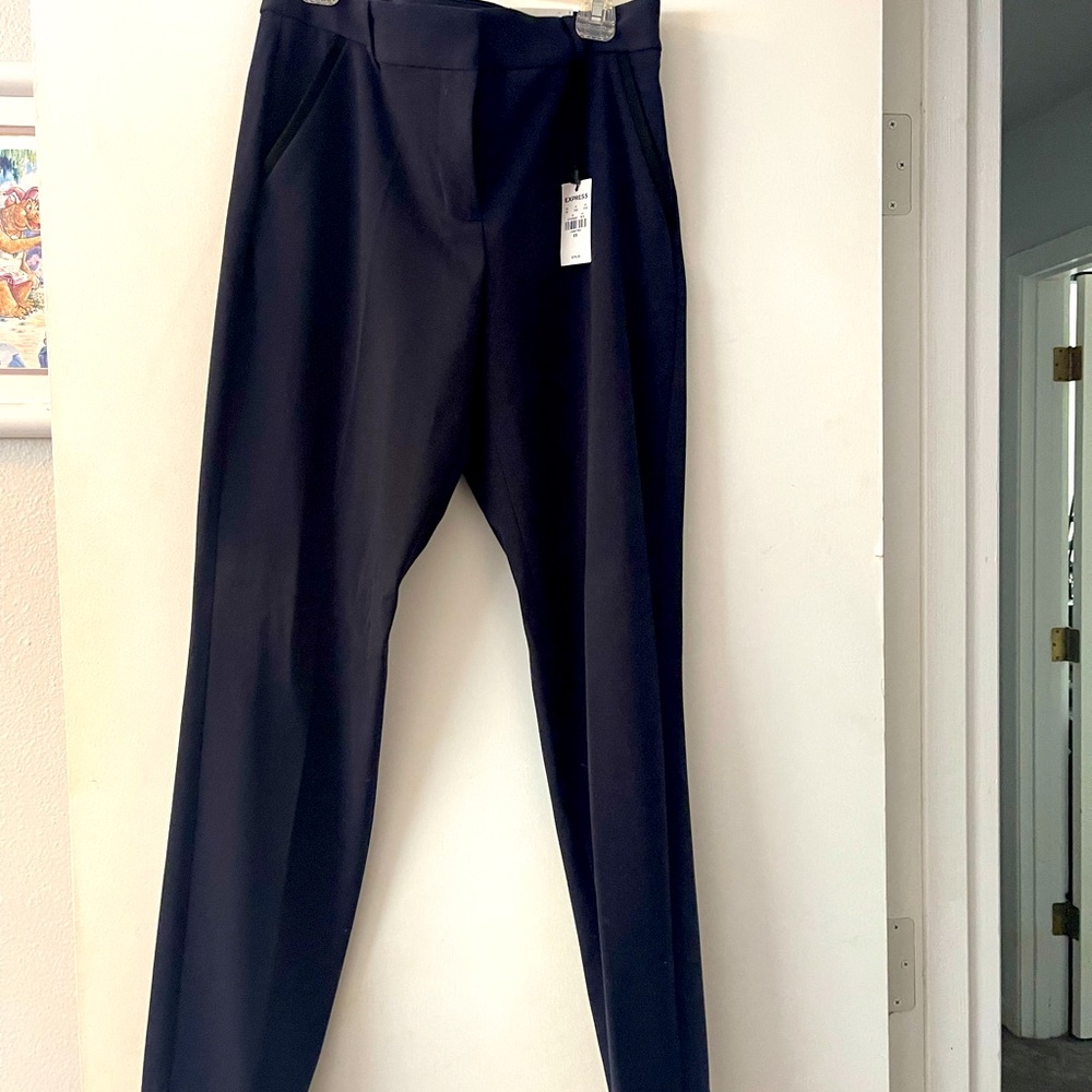 Navy ankle pants
